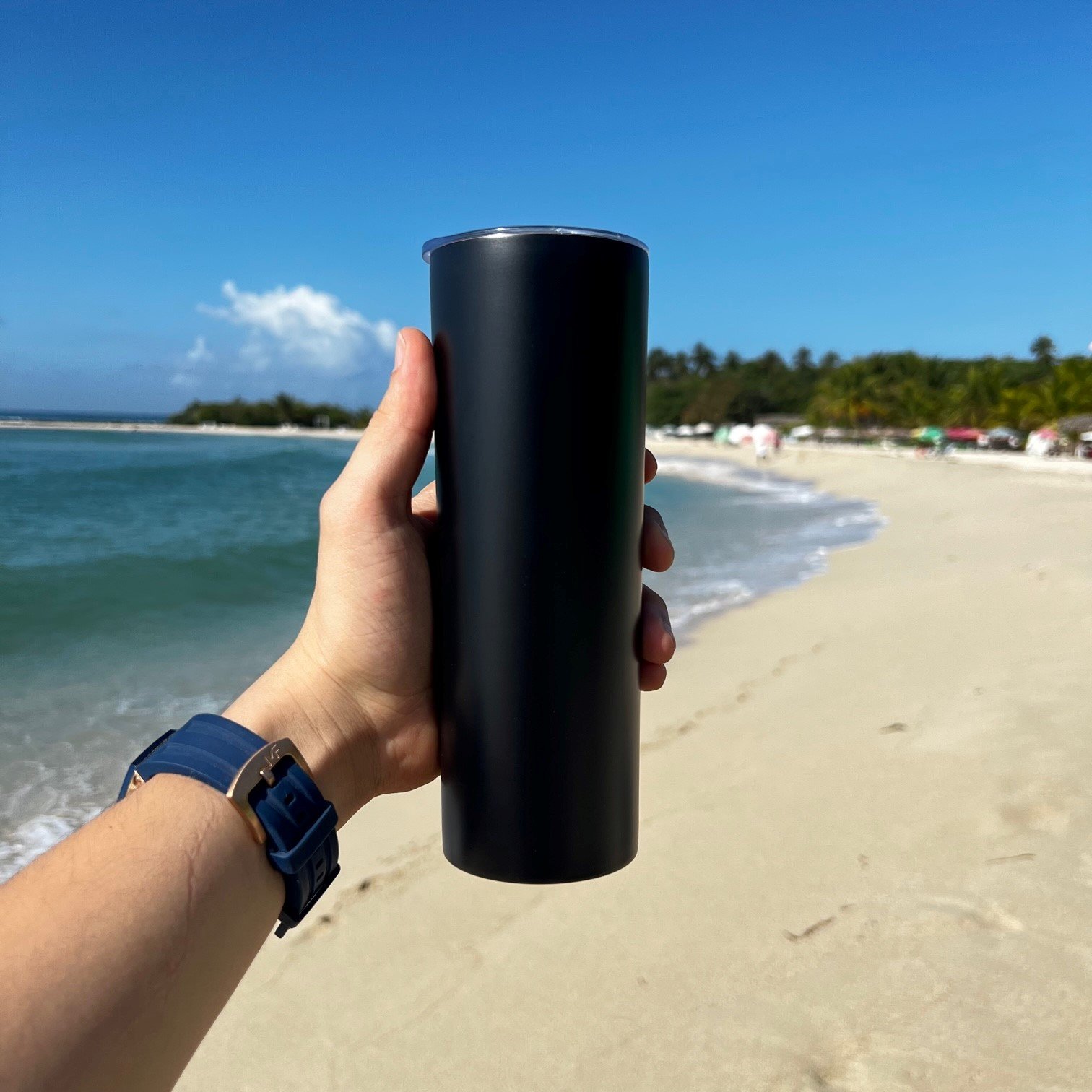 1-1 Skinny Tumblers Metalico 20oz Perfecto Para Personalizar - Imagen 1