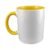 JJ17 Taza Blanca y Amarillo Con Caja